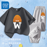 真维斯男童套装夏季薄款2025新款儿童短袖t恤夏装衣服中大童运动两件套