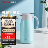 SIMELO施美乐保温壶大容量家用办公304不锈钢暖壶热水壶 2.0L平安蓝色