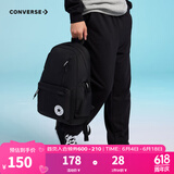 匡威（Converse）学生书包新款双肩包经典款大容量旅行包初高中生男女童通用背包 正黑色 M【30*11.5*44cm 约15L】