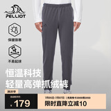 伯希和（Pelliot）户外抓绒裤男女春季摇粒绒保暖休闲卫裤长裤114311237深灰3XL