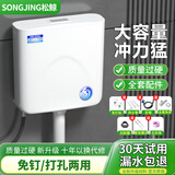 松鲸 免打孔水箱卫生间厕所冲水箱家用节能大冲力水箱蹲便器 经济款水箱+配件