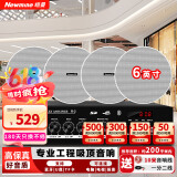 纽曼（Newmine）R20 吸顶音响套装蓝牙定压功放机公共广播家用客厅商用会议店铺背景喇叭嵌入式隐藏吊顶音箱一拖四