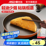 爱仕达（ASD）煎锅不粘锅平底锅厨房家用早餐牛排煎蛋锅少油烟煎锅 26cm 无盖 燃气明火专用