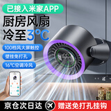慕向壁扇壁挂小风扇电风扇厨房空气循环扇制冷大风力便携式风宝免打孔挂墙宿舍厕所卫生间usb充电 已接入米家APP【深空灰-充插两用】超长续航