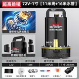 德力西直流潜水泵12V24V48V60V72V家用电瓶车抽水泵小型电动抽水泵 72V-1寸【11米线+16米水管】