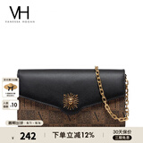 VANESSA HOGAN VH女包太阳神系列贝伦信封包轻奢斜挎包链条包纪念日礼物送女友 黑色