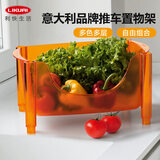 利快厨房收纳架意大利品牌guzzini落地多层置物架放菜篮子可移动组合 咨询享福利橙色【单层】