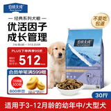伯纳天纯经典系列中/大型幼犬犬粮 拉布拉多德牧金毛哈士奇通用15kg/30斤