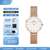 丹尼尔惠灵顿（DanielWellington）dw手表女 简约时尚欧美腕表石英女士手表 七夕礼物送女友 28mm女表-白盘玫瑰金钢带/DW219