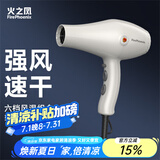 火之凤吹风机理发店专用 电吹风筒 负离子2200W大功率发廊大风力速干家用高速恒温护发不伤发8960 8960H米兰白(2400W)