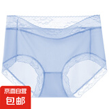 【山茶花美肤】女士内裤聚乳酸无痕抑菌女高级性感蕾丝三角内裤 晴空蓝1条 L