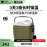 牧高笛（MOBIGARDEN） 极冰保温箱 户外露营野餐便携车载冷藏箱大容量手提保温箱 拖轮款/橄榄绿36L