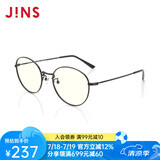 JINS睛姿女士防蓝光眼镜防辐射电脑护目镜金属圆框眼镜框FPC18A101 97黑色