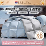 富安娜 酷丝棉 90%灰鸭绒羽绒被 四季被子春秋被 700g填充 230*229cm