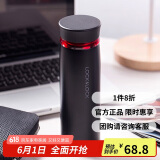 乐扣乐扣（LOCK&LOCK）菲特旋转盖轻量杯保温杯学生商务水杯450ml黑红 LHC4131BKR