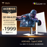KTC 27英寸4K 160Hz双模320Hz QD量子点-MiniLED显示屏 HDR1400认证 Type-C 65W显示器国家补贴M27P6