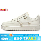 耐克NIKE板鞋女空军一号 AIR FORCE 1运动鞋FV3654-111帆白38