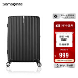 新秀丽（Samsonite）行李箱20英寸拉杆箱时尚密码登机箱竖条纹旅行箱包黑色GU9*09001