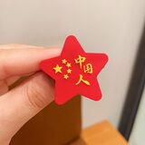 清寻（QINGXUN）十一国庆节儿童胸针五星红旗曲别针小女孩金属徽章中国风女童配饰 五星中国