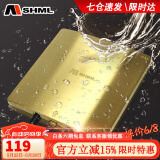 MSHML地插座隐藏式铜防水IP55防护插座10A双层防水硅地板地面插座 十孔