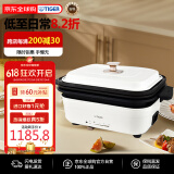 虎牌（TIGER）多功能料理锅 网红款家用一体式煮炒煎电火锅 CRL-A30W-WZ  白色
