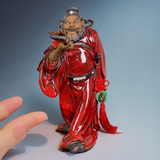 美陶（MEI TAO）《引福归堂》 石湾公仔 陶瓷钟馗中式客厅办公室玄关装饰看家摆件 钟馗引福归堂（彩釉款）31公分高