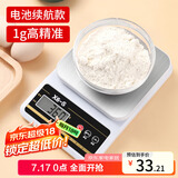 拜杰厨房电子秤家用小型烘焙克称高精度称重食物秤克数秤5kg/1g  X6-S