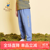 Classic Teddy男女童防蚊裤儿童裤子休闲轻薄长裤中小童装夏季薄款清凉速干裤 净面可爱烫画兰灰 120