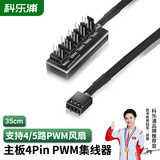 科乐浦（KELEPU）主板4Pin PWM集线器 台式电脑机箱FAN风扇线 4Pin一分五 35cm