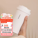乐扣乐扣（LOCK&LOCK）遇见元气保温保冷咖啡杯弹跳盖男女颜值水杯400ML白色LHC3271WHT
