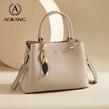 奥康女包2025新潮牛皮结婚包手提包轻奢斜单肩包生日礼物送妈妈老婆