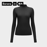 蕉内（Bananain）热皮5系女士保暖衣氨基酸防寒裸感内搭肌底衣打底 【小高领】黑色 S