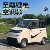 法欣健新款四轮电动车女士小型家用油电老头乐汽车新能源代步电瓶车 空调款+60付120安锂电+140公里