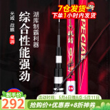 光威（GW）战鳍综合鱼竿青草鲢鳙鲤大物28调碳素轻硬野钓台钓竿钓鱼竿手杆 8.1米+金属竿止+竿梢+送礼包
