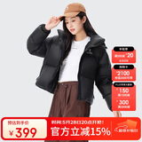骆驼黑钻3.0短款羽绒服女装冬新款保暖防风连帽羽绒外套面包服