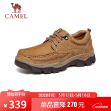 骆驼（CAMEL）磨砂牛皮男士工装大头休闲皮鞋 G13A307163 驼色 42 