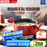 特福（Tefal）汤锅不粘锅煮汤锅家用炖煮锅双耳煮粥煲汤锅-20cm