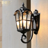 圣德艺户外壁灯防水庭院室外欧式过道楼梯别墅装饰走廊大门阳台墙壁灯 7寸-正挂-灯体总高45cm+10瓦
