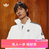 adidas情侣款复古风梭织立领夹克外套男女阿迪达斯官方三叶草 亮白 L