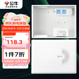 公牛（BULL）弱电箱 多媒体信息箱集线箱塑料配电箱LXR1-32s小箱带GN-A02插座 