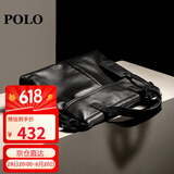 POLO公文包男士公事手提包头层牛皮商务14英寸电脑包父亲节礼物送爸爸
