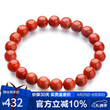 石玥珠宝精品7-8mm凉山南红玛瑙手串本命年转运珠手链男女士款礼物