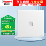 罗格朗（LEGRAND）开关插座 简悦系列陶瓷白色 86型墙壁插座 一位六类电脑网络插座