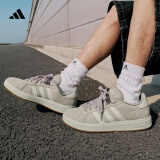 adidas「面包鞋」GRAND COURT BASE 00s休闲低帮板鞋男女阿迪达斯   浅褐/汉玉白/蒸汽灰   36.5