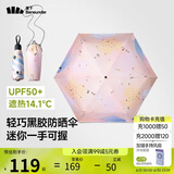 蕉下（beneunder）防紫外线遮阳伞五折口袋黑胶晴雨伞防晒伞BM665叶舞