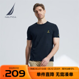 诺帝卡（NAUTICA）男装夏季款无忧搭休闲男女同款纯棉短袖T恤TE2101 4NV藏青 S