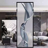 艺术画钢化玻璃屏风进门入户客厅遮挡玄关装饰现代简约轻奢隔断墙 款式1