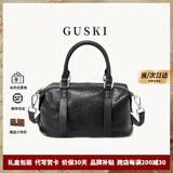 古士旗包包女包2025新款奢侈品牌植鞣皮女士手提斜挎包生日礼物送女友 黑色【Black】
