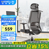 恒林 玄星人体工学椅家用电脑椅午休可躺椅舒适久办公转椅HLC-2788 经典款双层腰靠+升降扶手+无搁脚 90-120度(含)