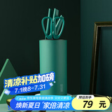 炊大皇 刀具套装 厨房锋利刀具5件套 切片刀切菜刀祖母绿